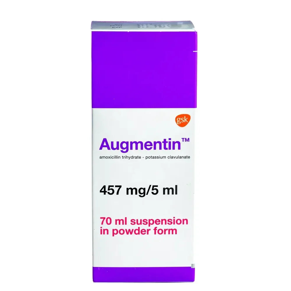 Augmentin (Amoxicillin/Clavulanic Acid) 457mg/5ml Suspension 70ml