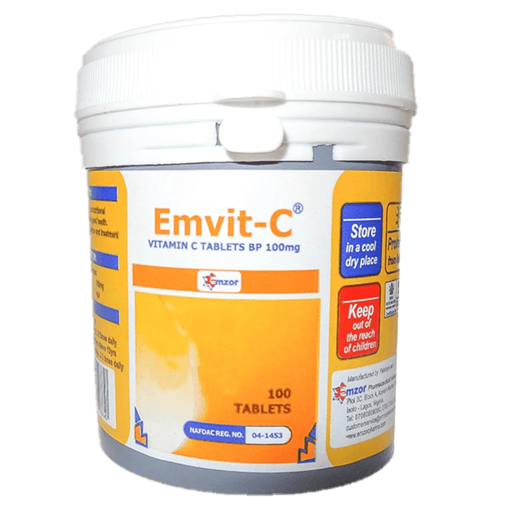Emzor White Vitamin C 100mg x100