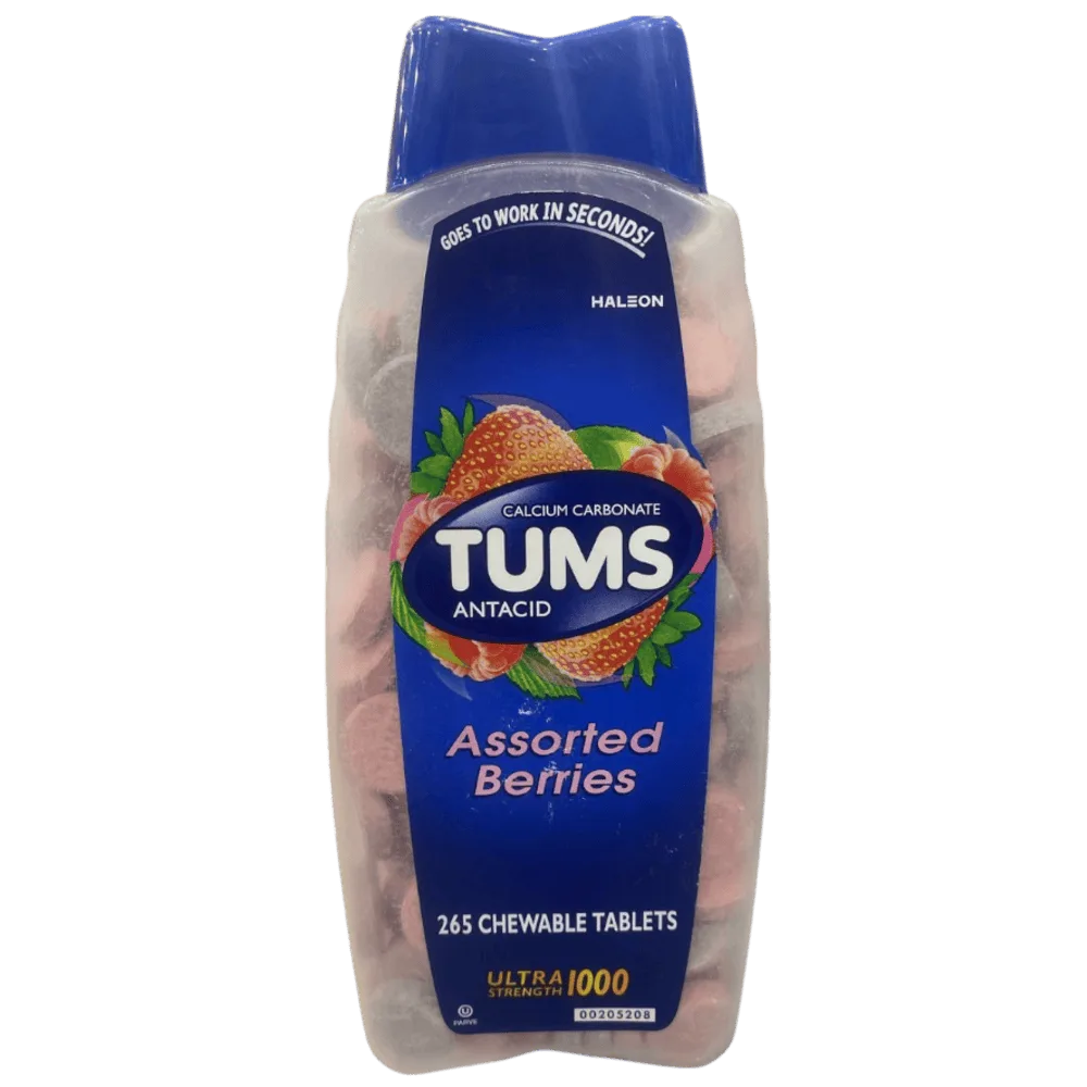 GSK Tums Antacid Smoothies Assorted Berries Ultra Strength 1000 Chewable Tablets x265