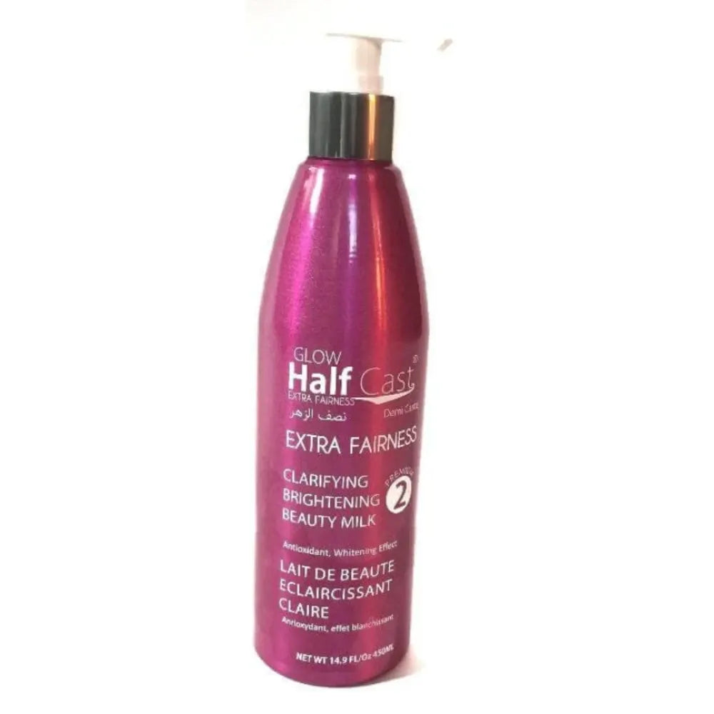 Glow Half Cast Extra Fairness Clarifying Brightening Beauty Milk - 450ml