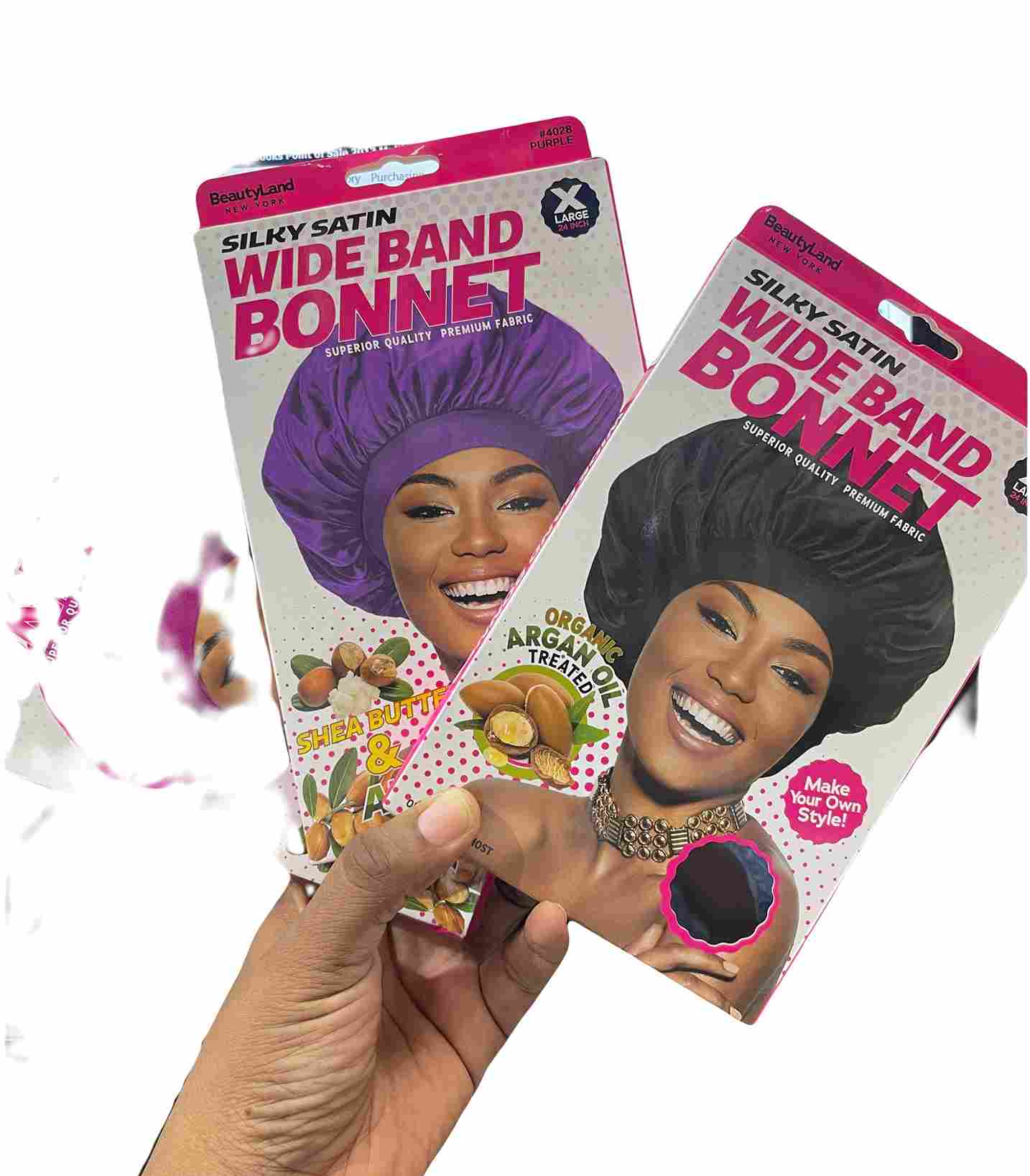 Silky Satin Wide Black Band Bonnet