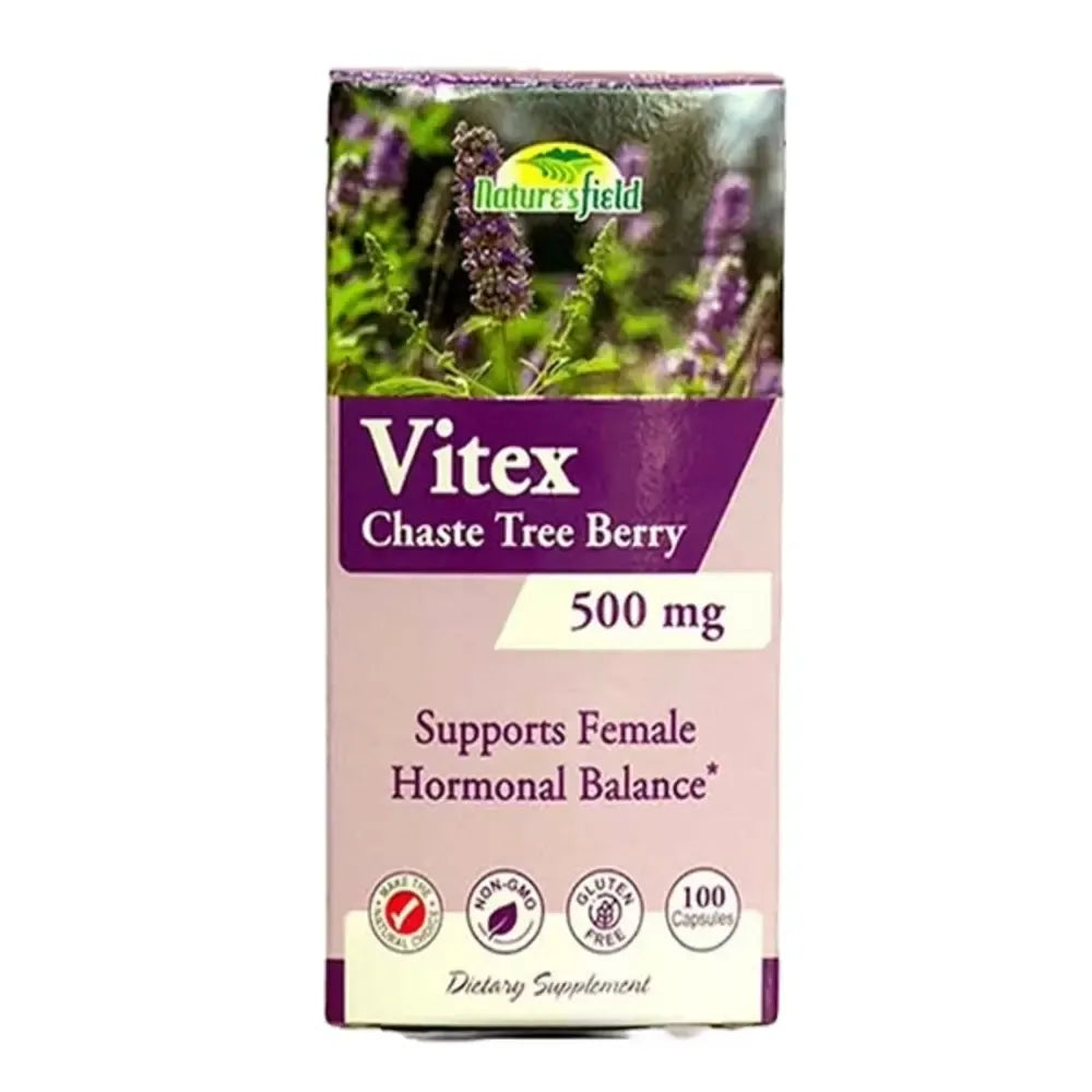 Nature's Field Vitex Chaste Tree Berry 500mg Capsule x100