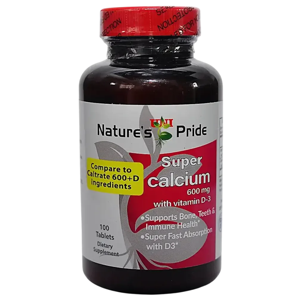 Nature's Pride Super Calcium + Vitamin D3 Tablets 600mg x 100