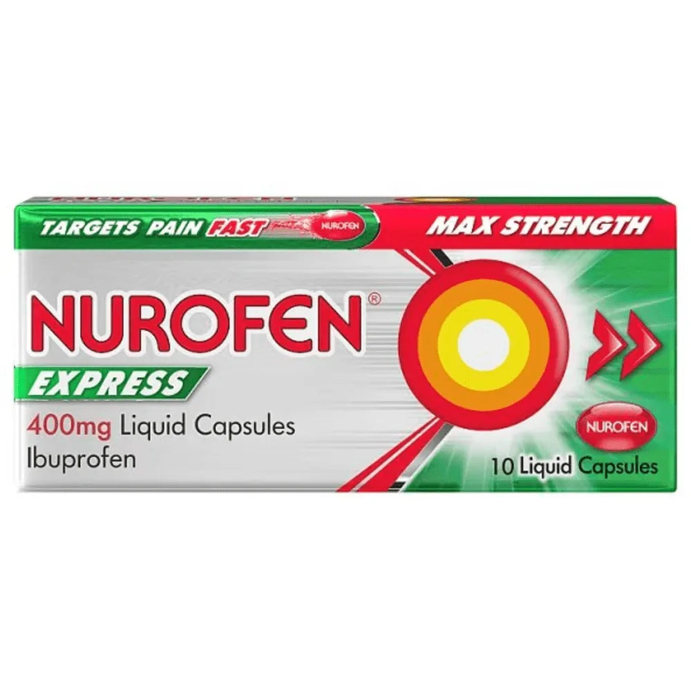Nurofen Express (Ibuprofen) 400mg Liquid Capsules x 10