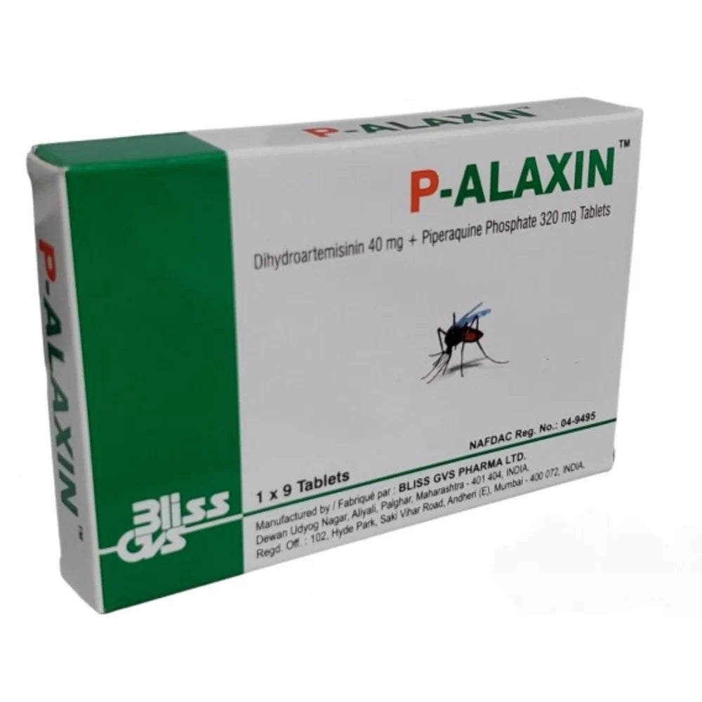 P-Alaxin (Dihyrdoartemisinin/Piperaquine) 40mg/320mg Tablet x9