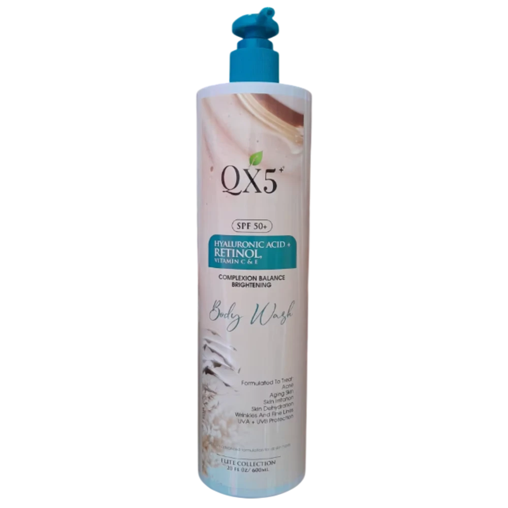 Qx5 Hyaluronic Acid + Retinol Complexion Balance Brightening Body Wash 600ml