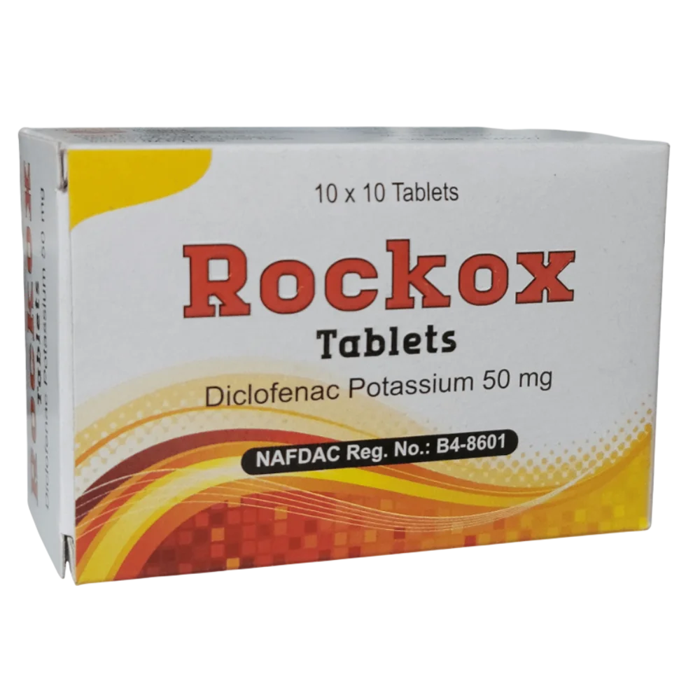 Rockox (Diclofenac Potassium) 50mg Tablets x10