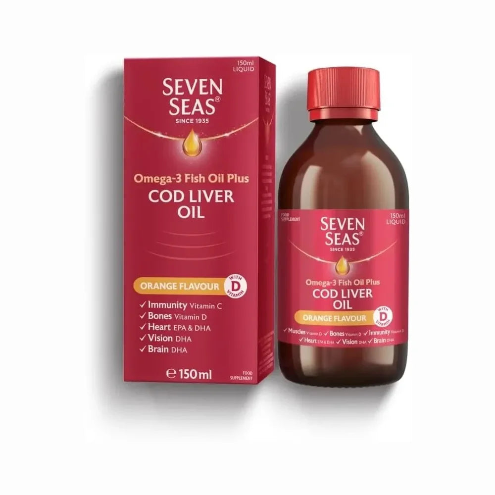 Seven Seas Cod Liver Oil Plus Omega 3 150ml