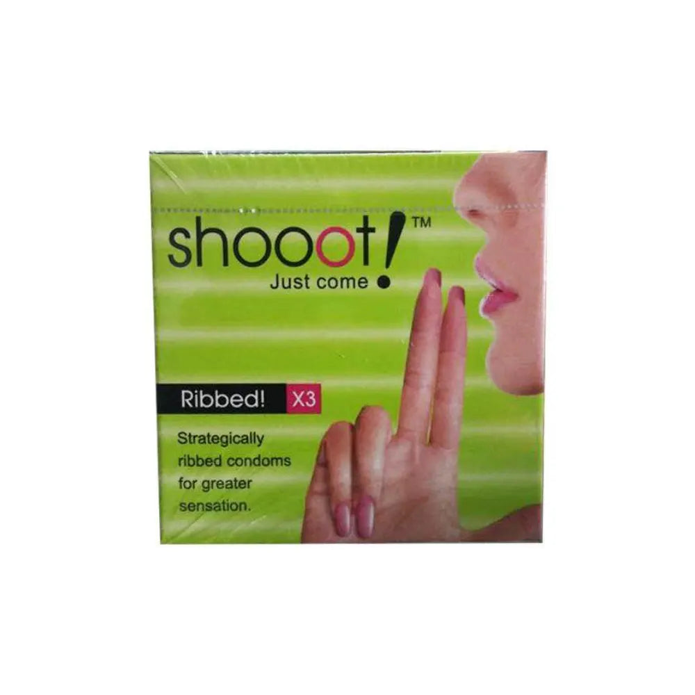 Shooot Condoms Ribbed X 3