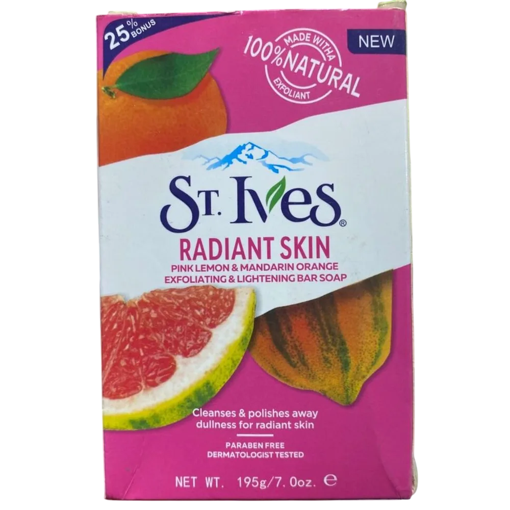 St Ives Radiant Skin Exfoliating & Lightening Bar Soap 195g