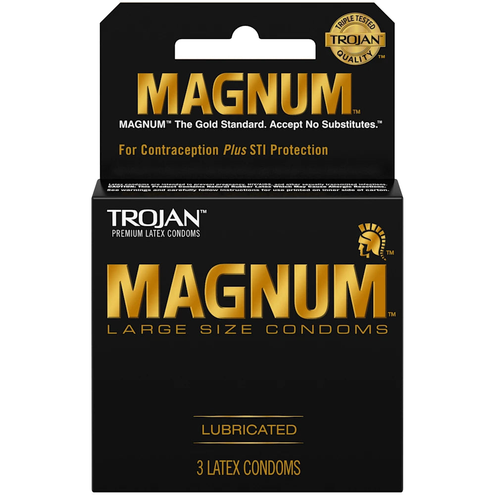 Trojan Magnum Large Condoms x 3