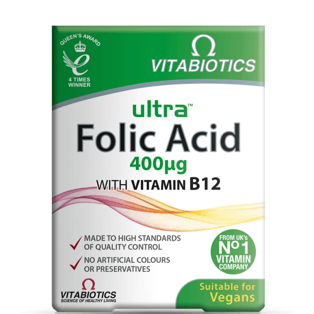 Vitabiotics Ultra Folic Acid + Vitamin B12 x60