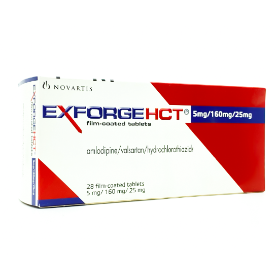 Exforge HCT 5mg/160mg/25mg Tablets X 28