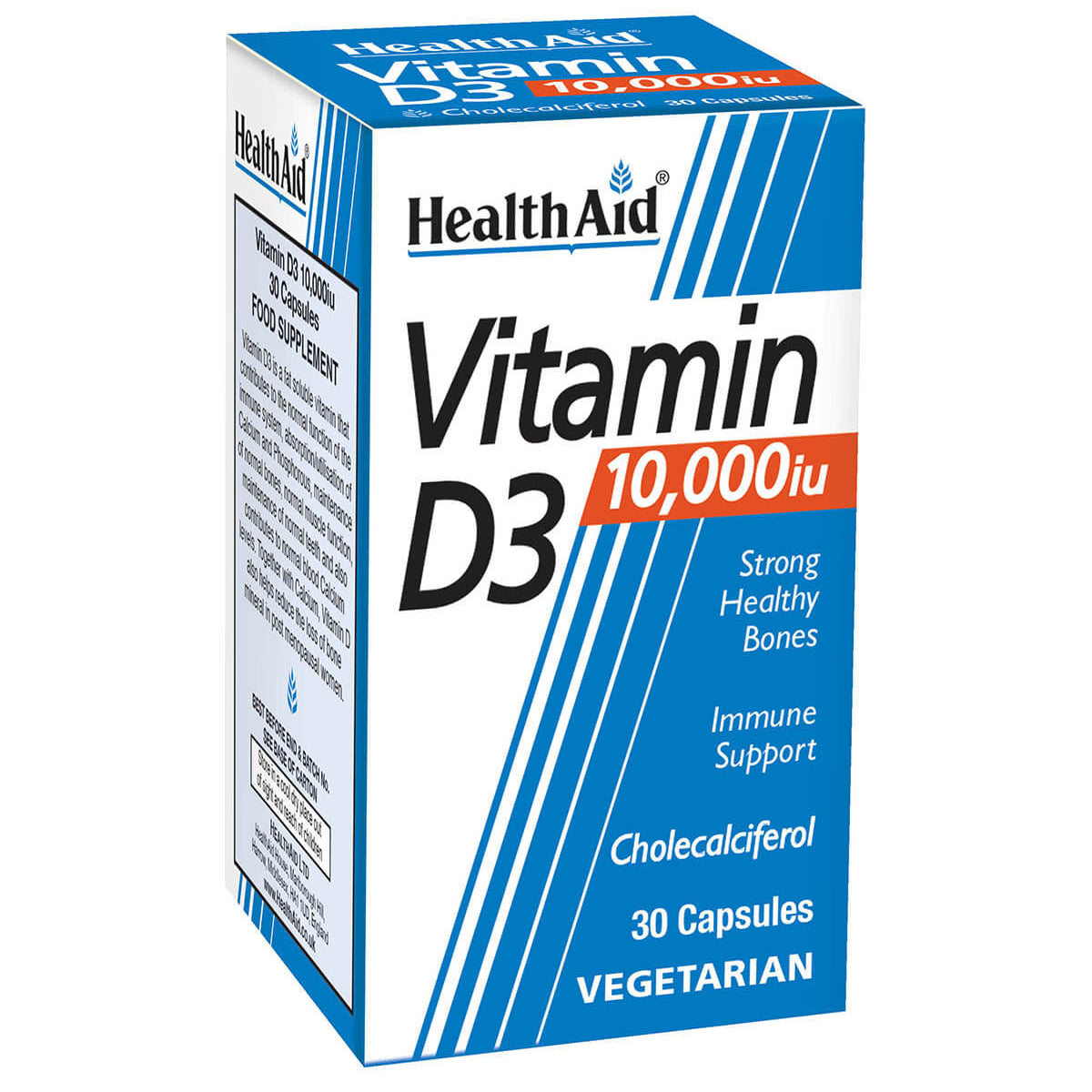 HealthAid Vitamin D3 10,000IU Capsules X 30