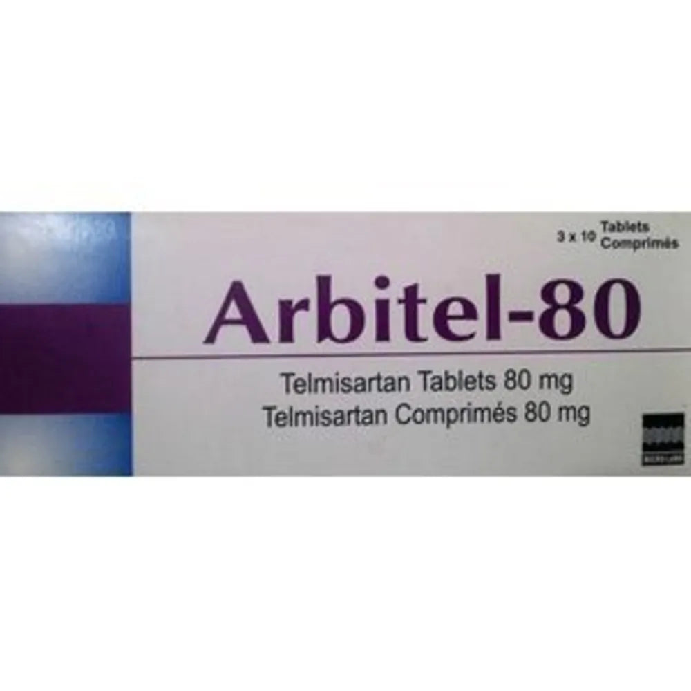 Arbitel Telmisartan 80mg x30 Tablets