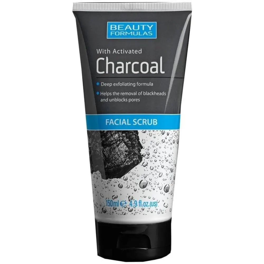 Beauty Formulas Facial Scrub with Activated Charcoal 150ml