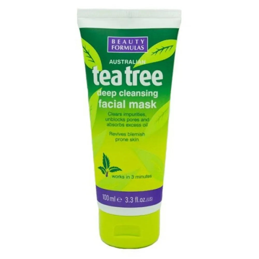 Beauty Formulas Tea Tree Facial Mask 100ml