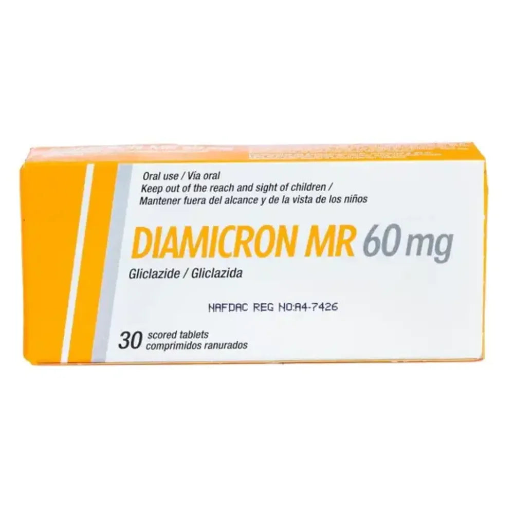 Diamicron MR (Gliclazide) 60mg Tabs x30