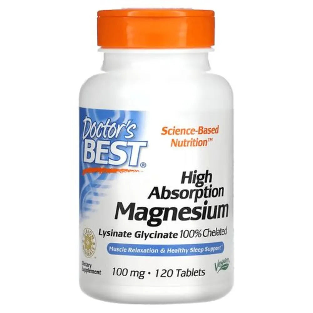 Doctor's Best High Absorption Magnesium Glycinate 100mg Capsule x120