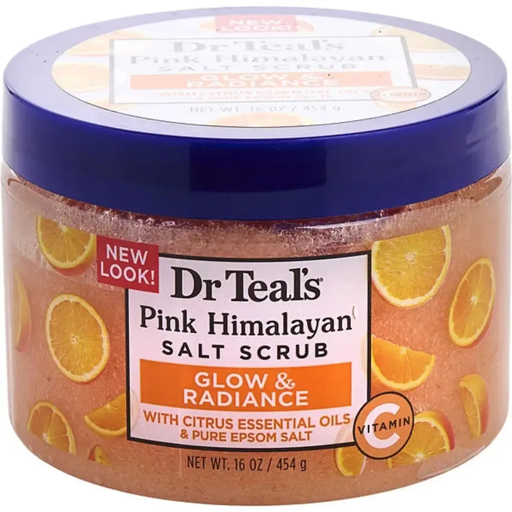 Dr Teals Pink & Himalayan Salt Scrub Glow & Radiance 454g