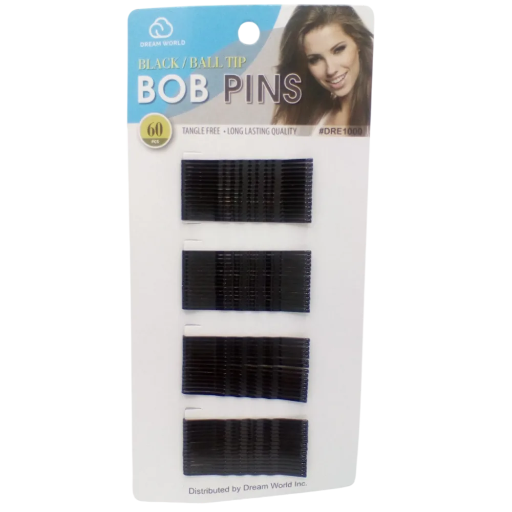 Dream World Bob Pins Black 60Pcs