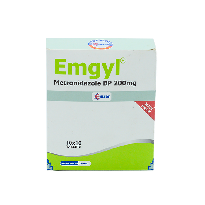 Emgyl (Metronidazole) 200mg x100 Tablets Blister