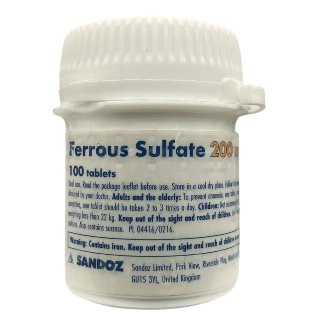 Ferrous Sulphate Sandoz 200mg Tablets x1000