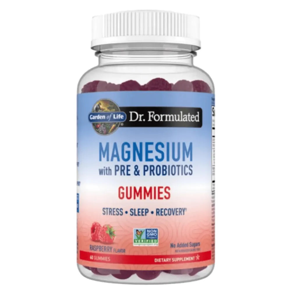 Garden Of Life Dr. Formulated with Magnesium Pre & Probiotics Raspberry Flavoured Gummies 200mg x60