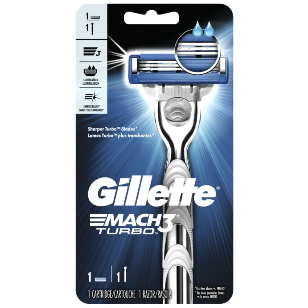 Gillette Mach3 Turbo 1 Razor - 1 Cartridge
