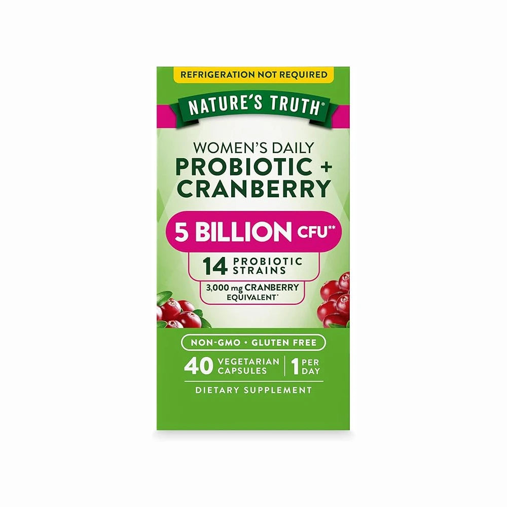 Women's Probiotics + Cranberry 5 Billion CFUs Daily x40 Capsules