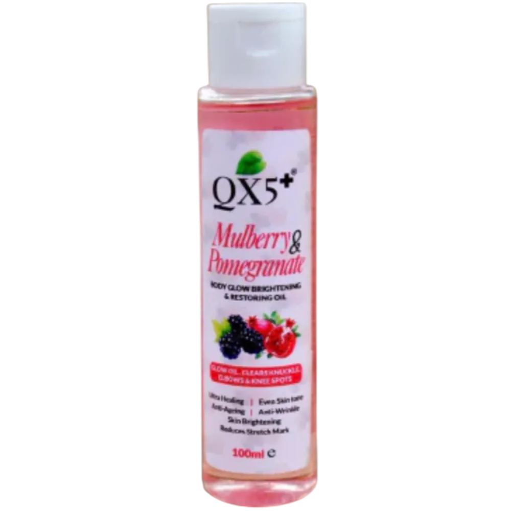 Qx5 Mulberry and Pomegranate Body Glow Oil 100ml