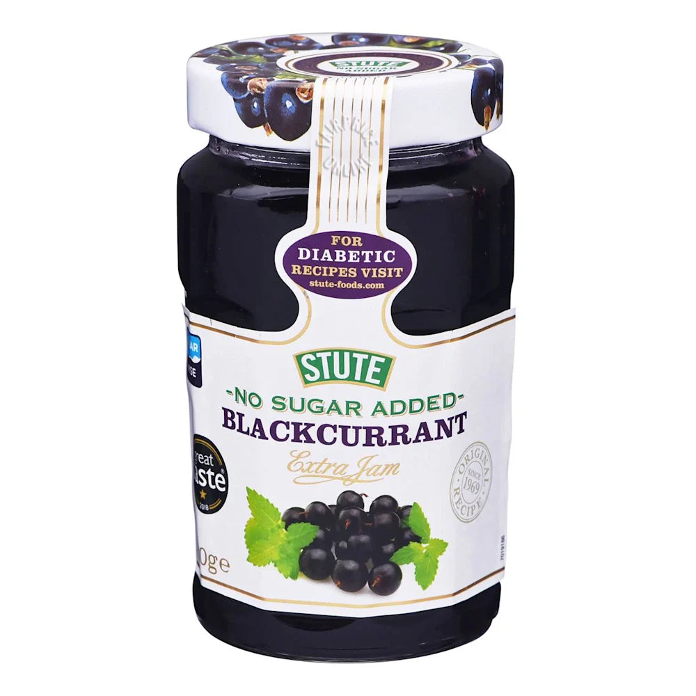 Stute Diabetic Blackurrant Jam 425G x1