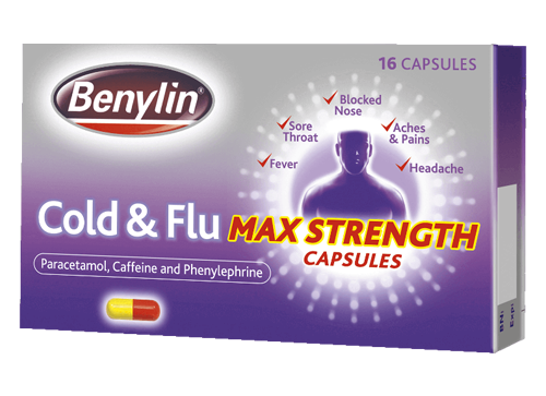 Benylin Cold & Flu Max Strength Capsules X 16