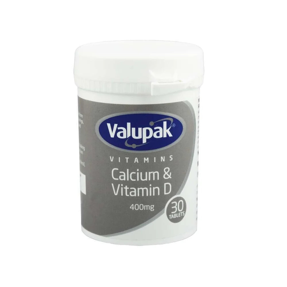 Valupak Calcium & Vitamin D 400mg Tablets x 30